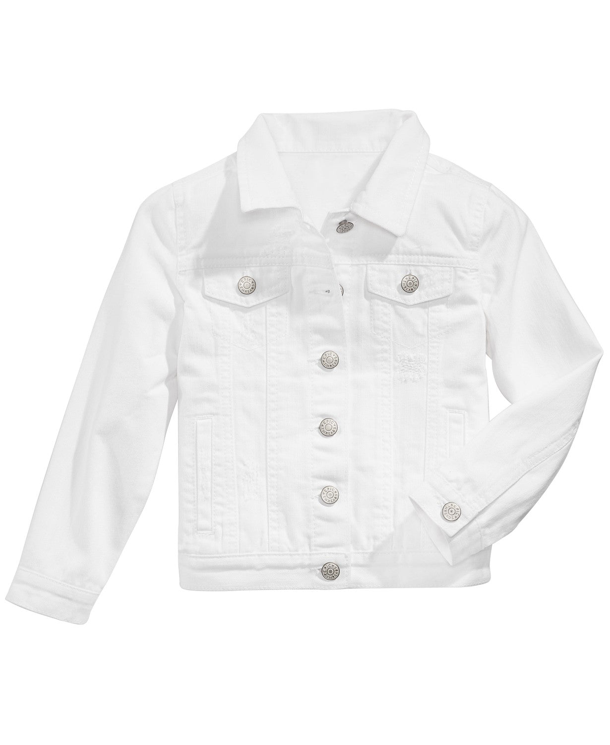 Kids Custom White Denim Jacket