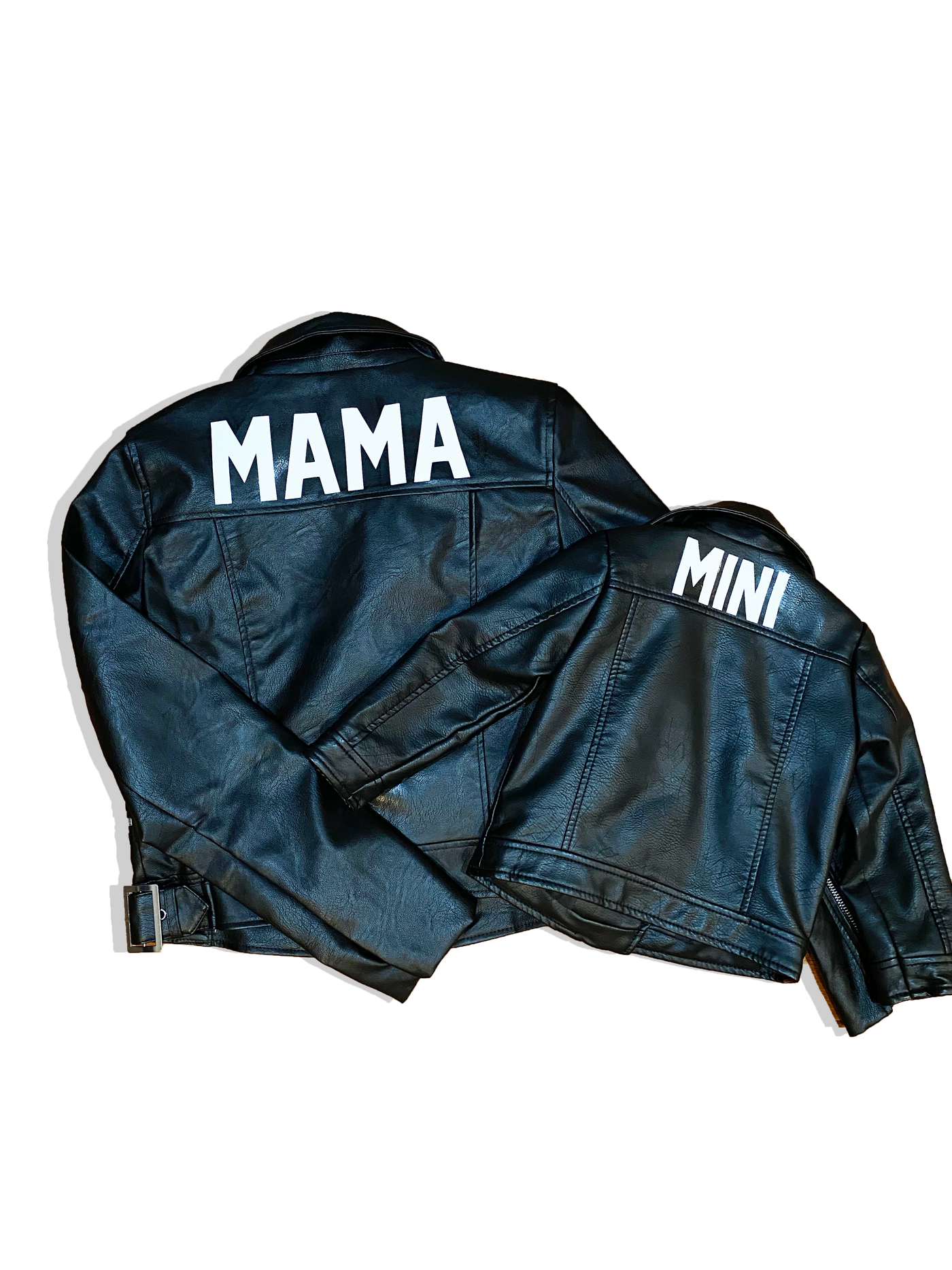 Mama & Mini Black Leather Set
