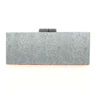 Custom Silver Glitter Clutch