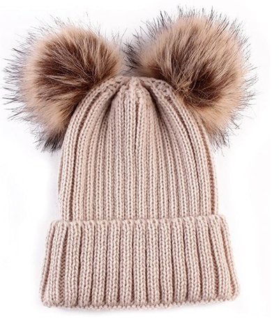 Kids Custom Beige Beanie